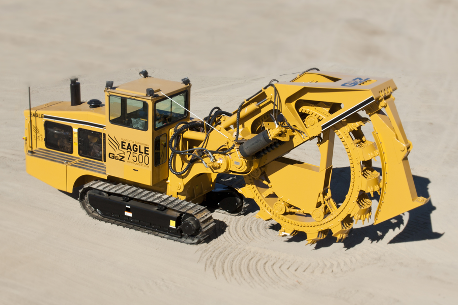 schaufelradfräse schaufelradfräse seitliche ansicht