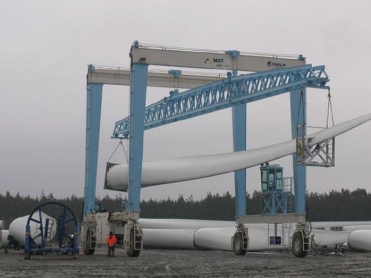 Rotorblatt handling windenergie straddle carrier